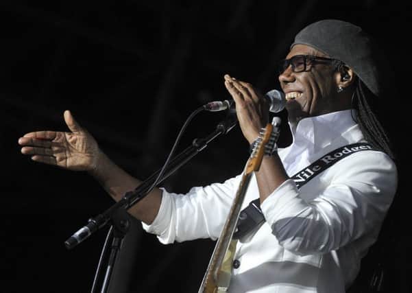 Nile Rodgers on stage at Alnwick. Picture by Jane Coltman