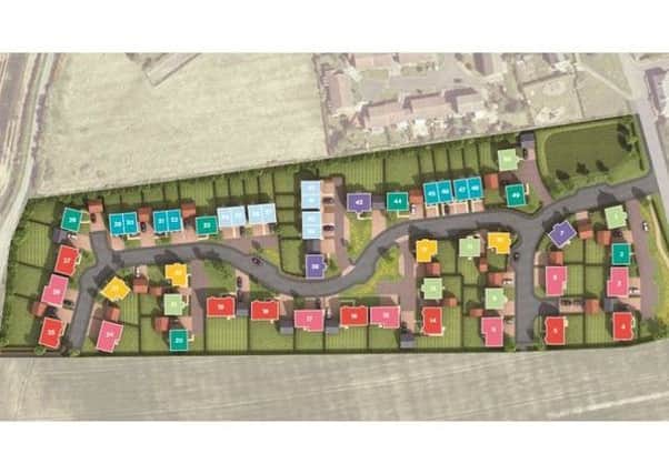 The site plan for Guilden Place in Warkworth. Picture from Cussins.