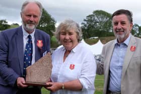The first Lifetime Achievement award went to Sue Burston, pictured with Lord Joicey and Frank Mansfield.