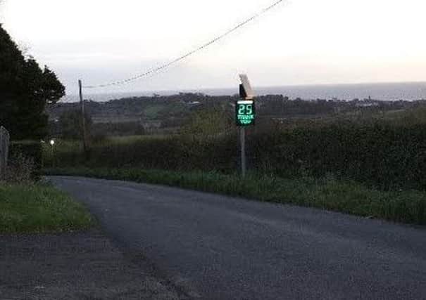 A speed sign similar to this is being installed at Rothbury.