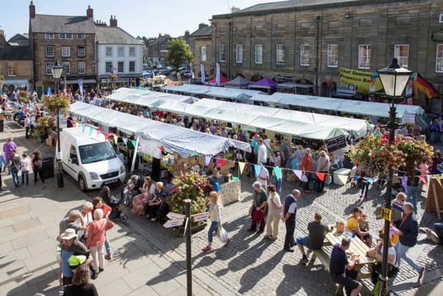 Alnwick Market Place during a previous food festival.