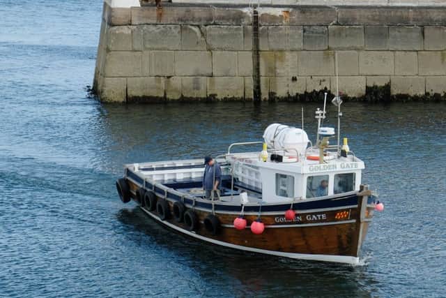 The Golden Gate come into Seahouses Harbour.  Picture by Jane Coltman