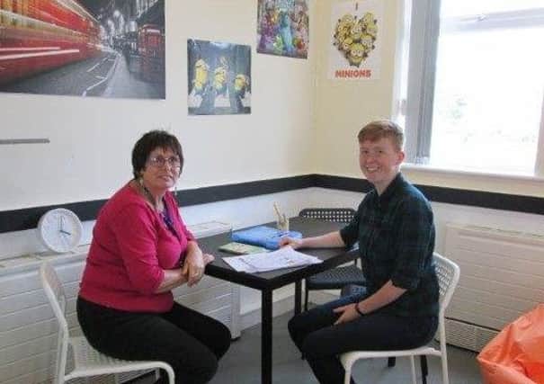 Liz Arthur, Northumberland visitors' centres' team leader and new youth worker Kayleigh Nugent in the new youth zone.