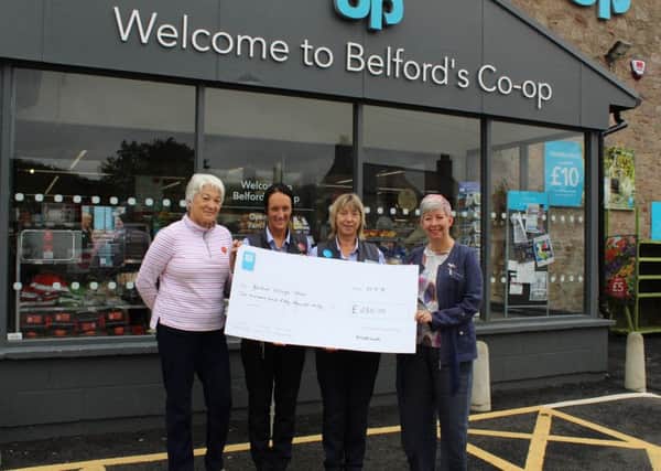 Show chairman Janet West, Co-op store manager Michelle Young, team manager Carol Johnson and show secretary Dawn Hare.