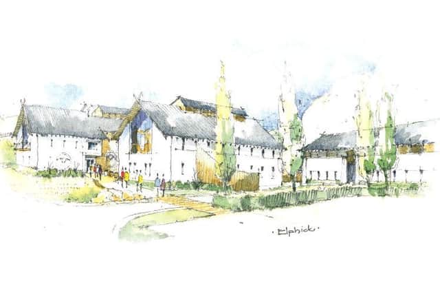 An artist's impression of the distillery.