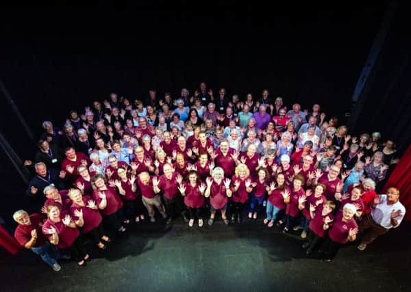 Members of the Playhouse Community Choir, the Playhouse Concert Bands and volunteers. Picture by Andrew Mounsey
