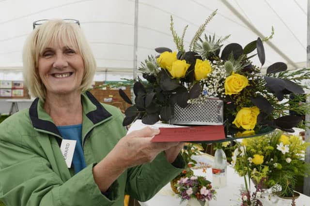 Janet Wood had most points in the floral art classes. Pictures by Jane Coltman