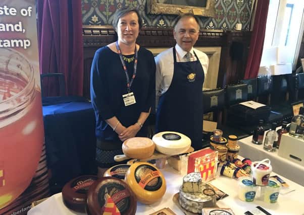 Jackie and Neill Maxwell at the Produced in Northumberland branding event at Westminster.
