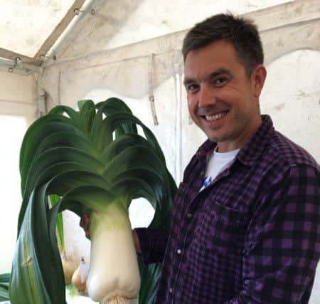 Ben Patterson was third in the stand of three leeks category.