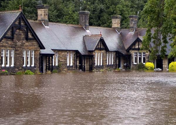 Armstrong Cottages at Rothbury during the 2008 floods.