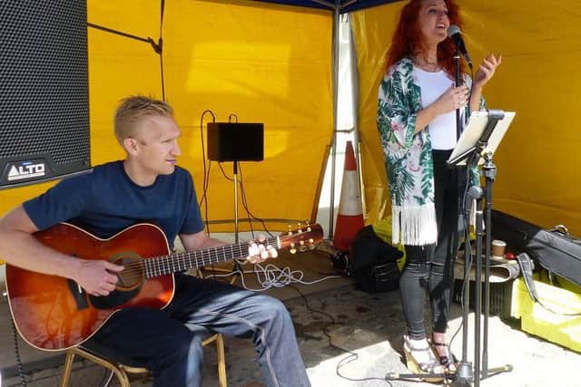 Nick and Eliza and Jenny Biddle headline the music programme at the Alnwick Food Festival.
