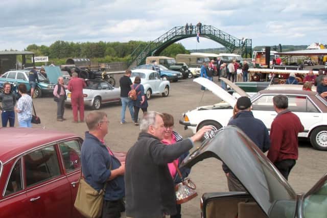 The vintage vehicle event at the Aln Valley Railway.