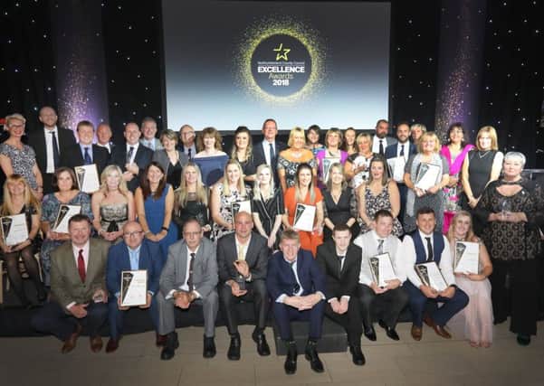 Winners at the Northumberland County Council excellence awards.