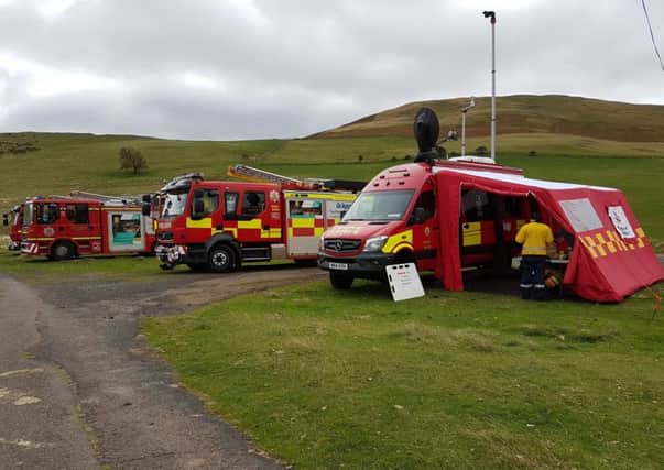 A multi-agency wildfire training exercise in north Northumberland.