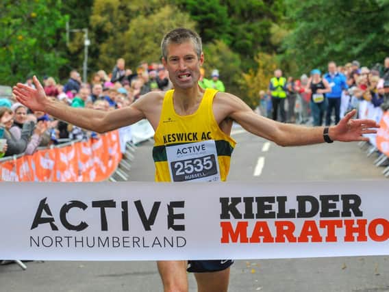 Marathon winner, Russell Maddams. Picture courtesy of North News and Pictures