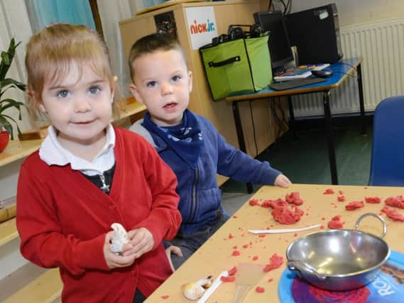 New pupils at Wooler First School. Pictures by Jane Coltman