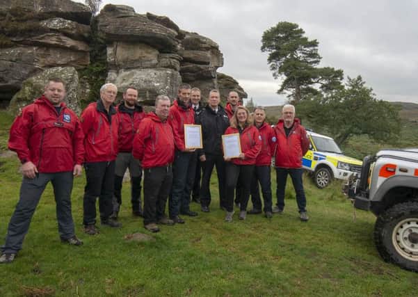 The presentation to the mountain-rescue teams, who showed just how vital they are during the Beast from the East earlier this year.