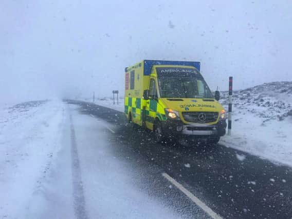 A North East ambulance out in severe conditions last winter.