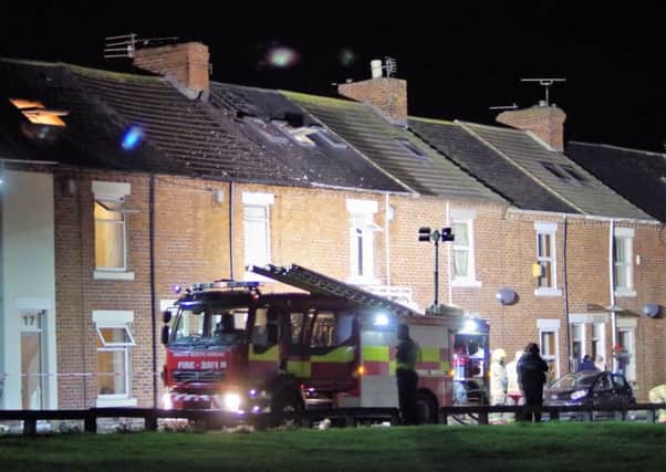 One of the fire appliances at the scene of the fire in Seaton Sluice.