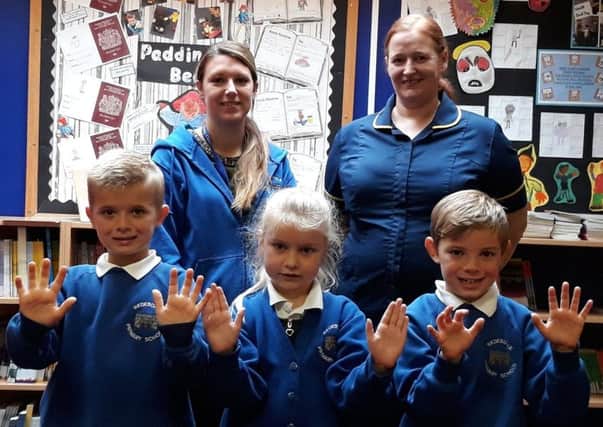 Children have been learning about the benefits of hand hygiene.