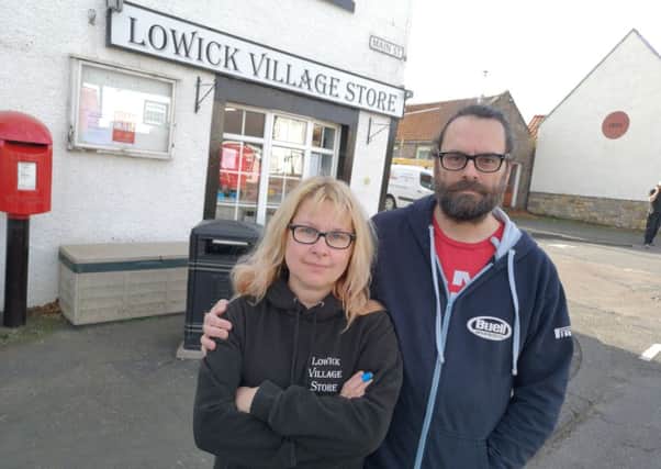 Karen and Ritchie Blake of Lowick Village Store. Picture by Jane Coltman