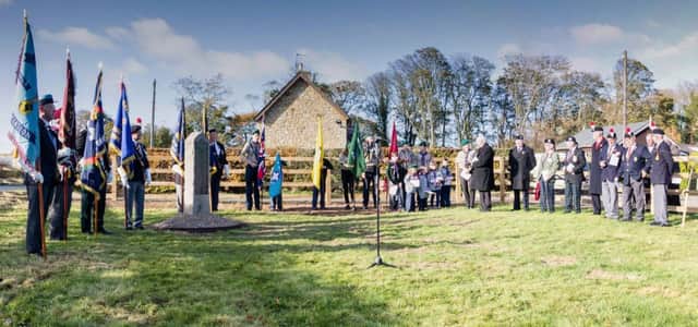 The dedication ceremony at the new Breamish Valley war memorial. Picture by Graham Williamson