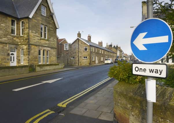 The one-way system in Alnmouth. Picture by Jane Coltman
