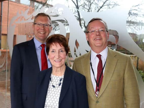 Coun Nick Forbes, Leader of Newcastle City Council, Norma Redfearn, Elected Mayor for North Tyneside, and Coun Peter Jackson, leader of Northumberland County Council.