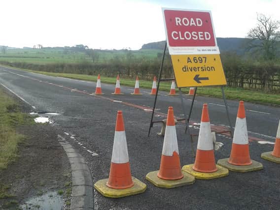 Previous roadworks on the A1 in Northumberland.