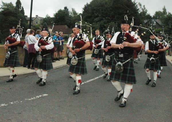 Rothbury Highland Pipe Band.  Picture by Mary Scott