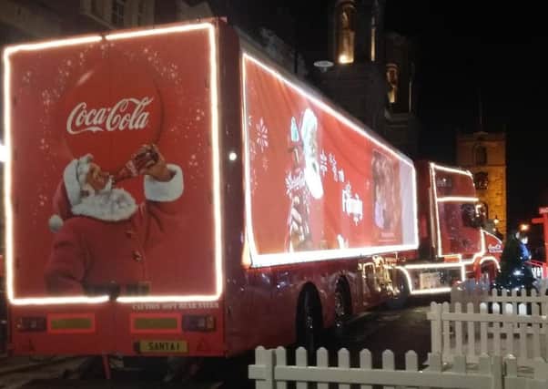 The Coca-Cola truck in Morpeth.