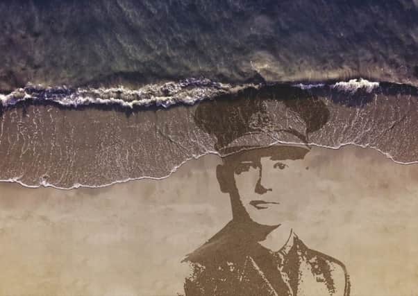 An artist's impression of one of the sand portraits.
