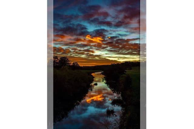 Sunrise on the River Aln, taken from the Lion Bridge, Alnwick, by George Taylor. 305 Facebook likes
