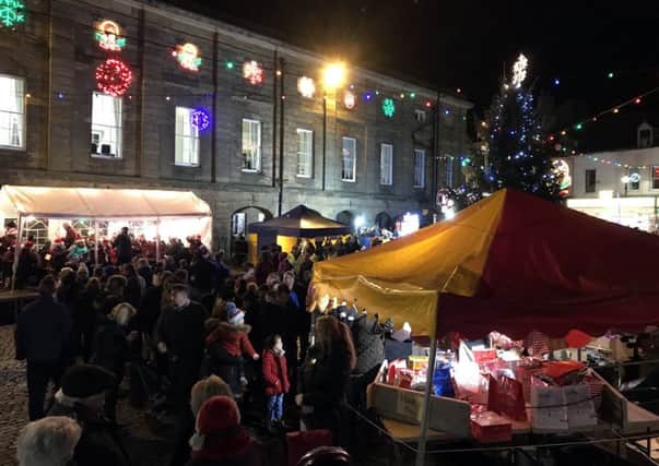 Christmas lights switch-on night in Alnwick.