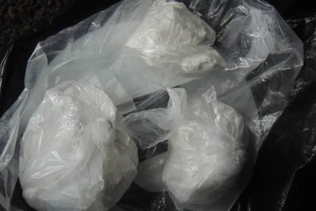 More than a kilogram of cocaine which was seized by police.