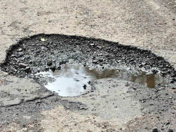 Potholes at Netherwitton. Picture by Jane Coltman
