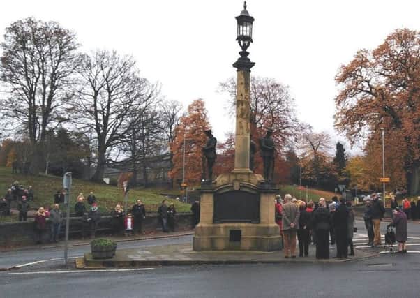 Armistice Centenary - 11am on November 11, 2018, at Alnwick War Memorial. Picture by Tracey Sprigg