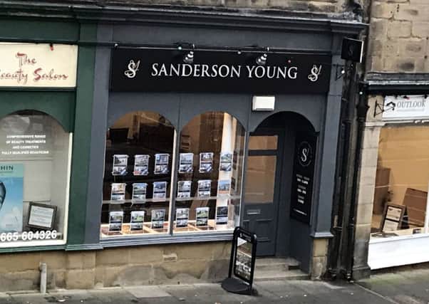 The temporary Sanderson Young branch in Bondgate Without, Alnwick.