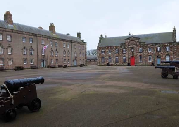 Berwick Barracks parade square, home to the KOSB regimental musuem, and Berwick Museum and Art Gallery