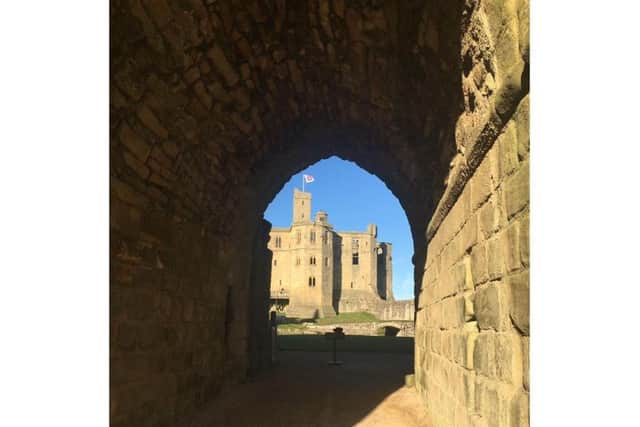 An unusual view of Warkworth Castle on a sunny November day by Catherine Mason. 123 Facebook likes