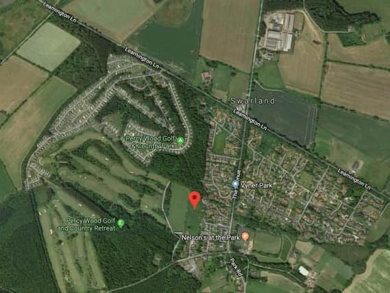 The site of the proposed new homes next to the golf course in Swarland. Picture from Google