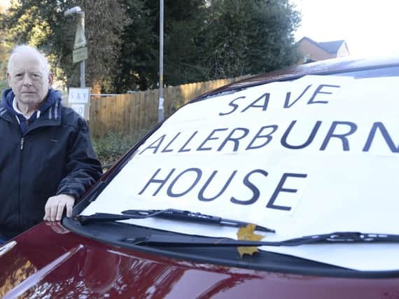Resident Ian Lawrence was on hand to protest recently when the planning inspector visited the site as part of the appeal process for the scheme refused earlier this year. Picture by Jane Coltman