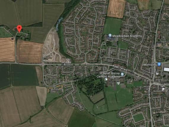 The proposed site at Blue House Farm to the west of Bedlington. Picture from Google