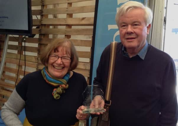 Coquetdale Community Archaeology volunteers Chris Butterworth, left, and David Jones with the award.