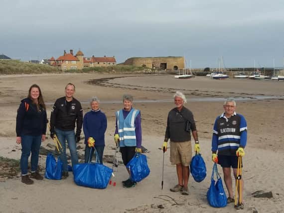 Volunteers in Beadnell. Picture by Coast Care
