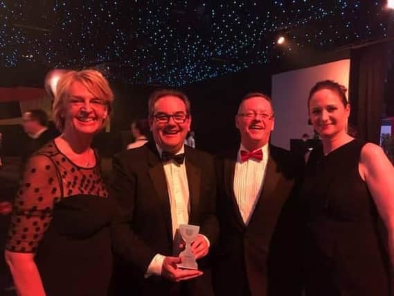 Coun Cath Homer, Northumberland Tourism chairman David Hall, county council leader Peter Jackson and Jude Leitch at the British Tourism Awards.