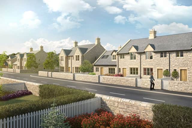 Artist's impression of homes planned for Lesbury by Northumberland Estates.