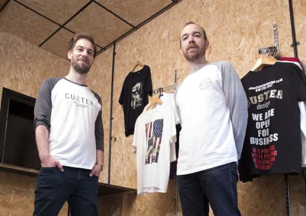 Kris and Karl Douthwaite have launched printing and embroidery business Custer Design. Picture by John Millard.