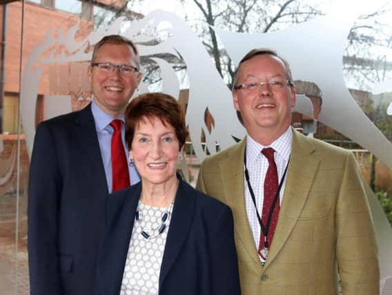 The leaders of Newcastle, North Tyneside and Northumberland councils - from left, Nick Forbes, Norma Redfearn and Peter Jackson.