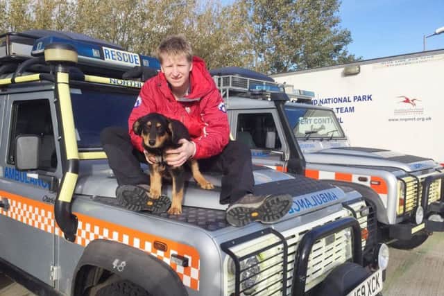 Puppy Bramble arrives in Northumbeland to start her search and rescue training.